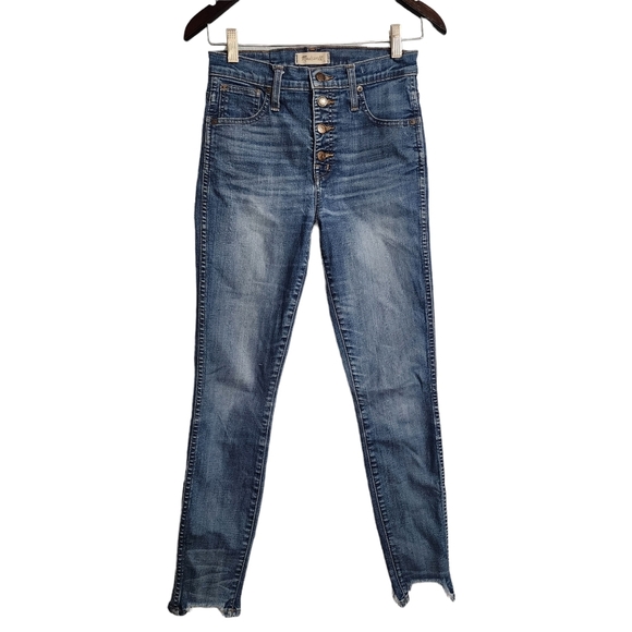 Madewell 10” High-rise skinny with raw hem and button fly 26 - Picture 3 of 6